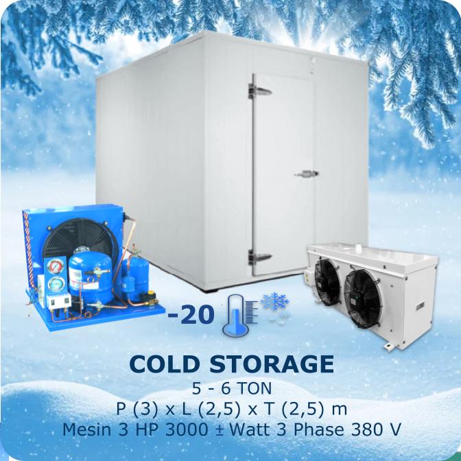 Harga Cold Room 3-4ton Frozen Food