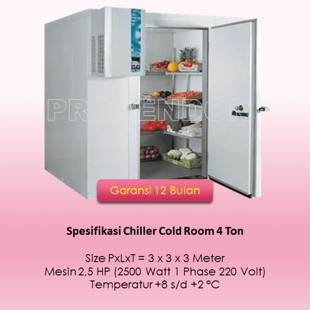 Chiller Cold Room 4 Ton - Jual Harga - Jual Cold Storage