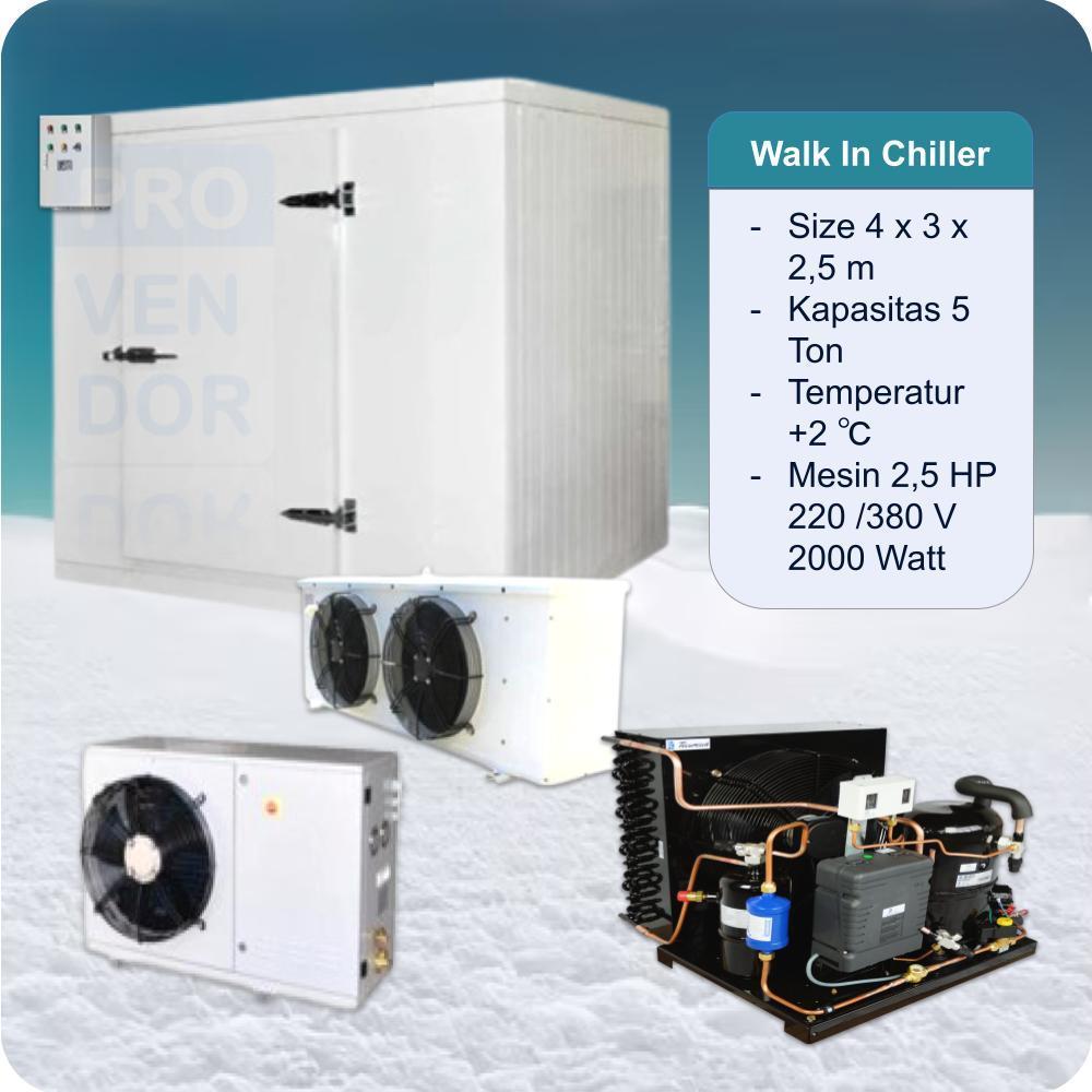 Harga Jual Walk In Chiller 4 x 3 x 2,5 m 5 ton ,